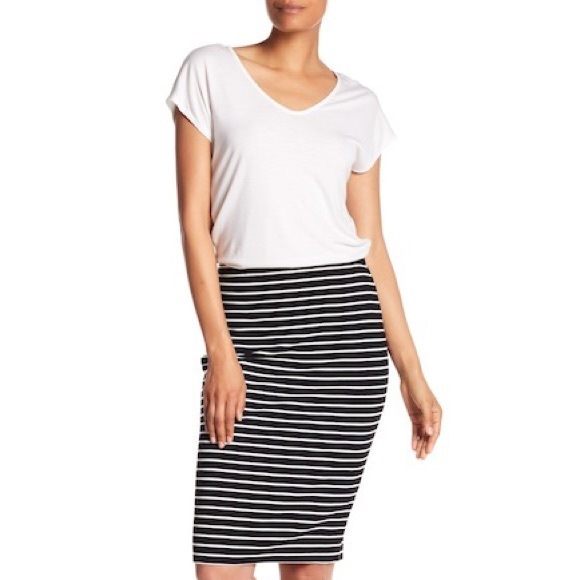 Max Studio black and white pencil skirt - size L - Picture 1 of 2